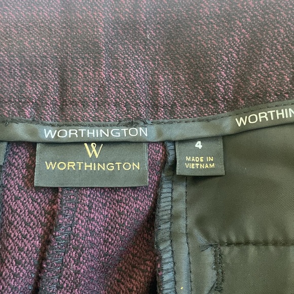 Nwot Wine Color Women’s Ankle Dress Slacks /WORTHINGTON Dress Ankle Slacks. - Picture 7 of 14